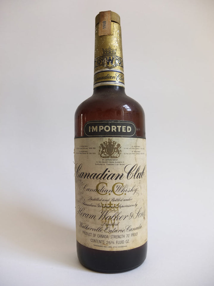 Canadian Club 6 Year Blended Canadian Whisky - Distilled 1968, Bottled 1974 (43.4%, 75cl) product bottle