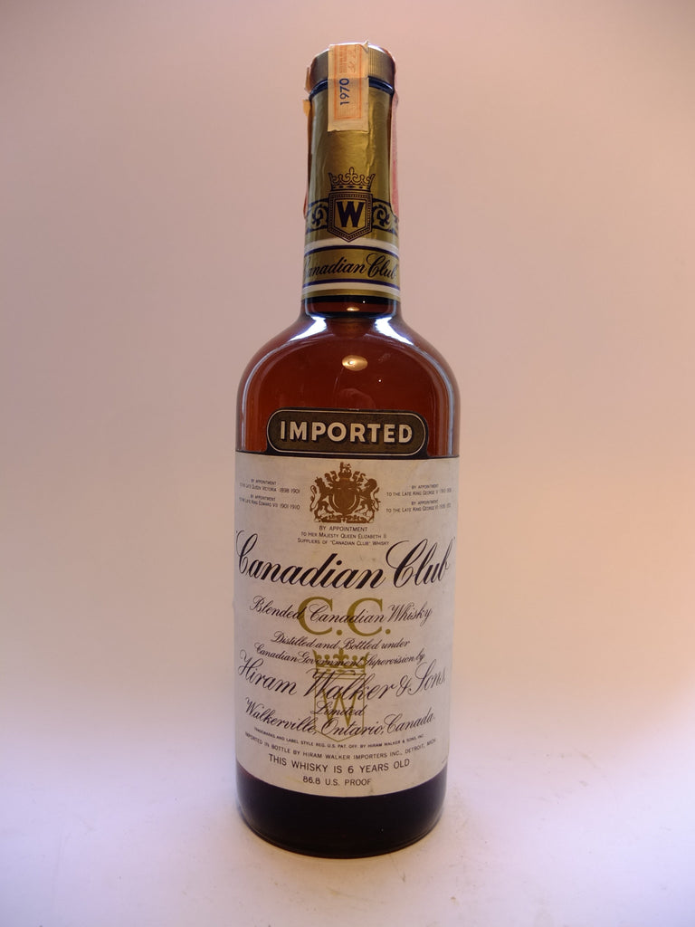 Canadian Club 6 Year Blended Canadian Whisky - Distilled 1970 (40%, 75cl) product bottle
