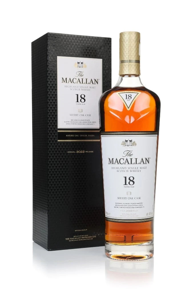 The Macallan 18 Year Old Sherry Oak 2022 Edition Single Malt Scotch Whisky product bottle