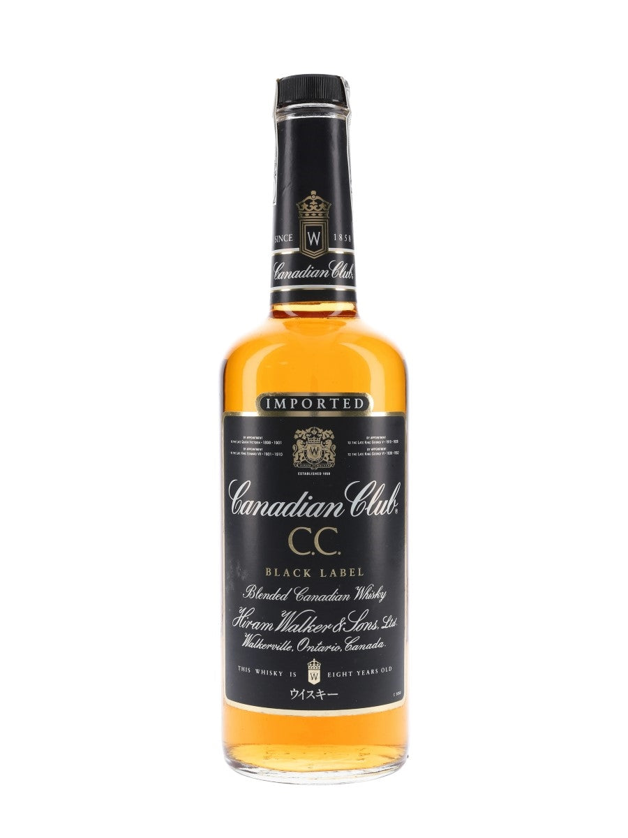 Canadian Club Black Label 8 Year Blended Canadian Whisky - Distilled 1980s / Bottled 1990s (40%, 75cl) product bottle