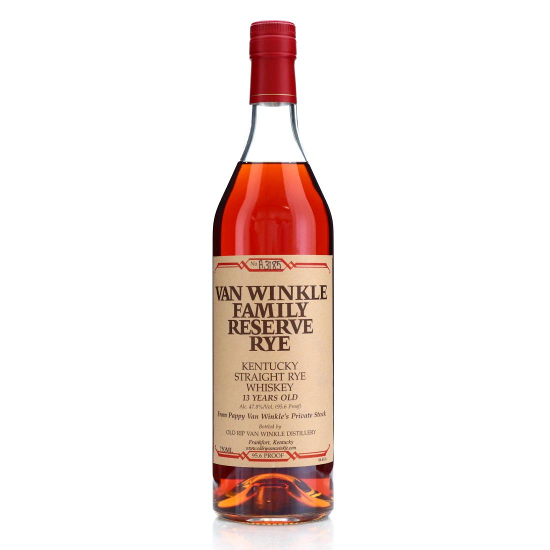 Van Winkle Family Reserve 13 Year Old Straight Rye Whiskey product bottle