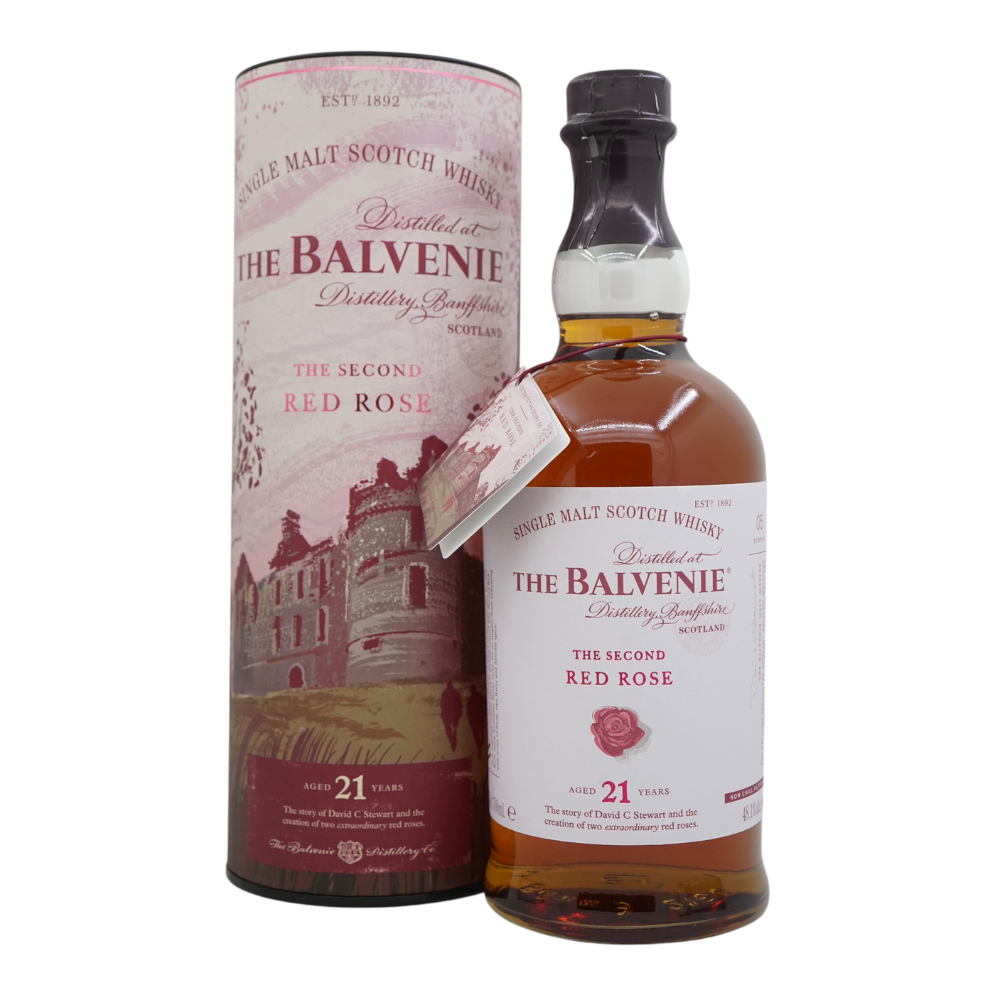 The Balvenie The Second Red Rose 21 Year Old Single Malt Scotch Whisky product bottle