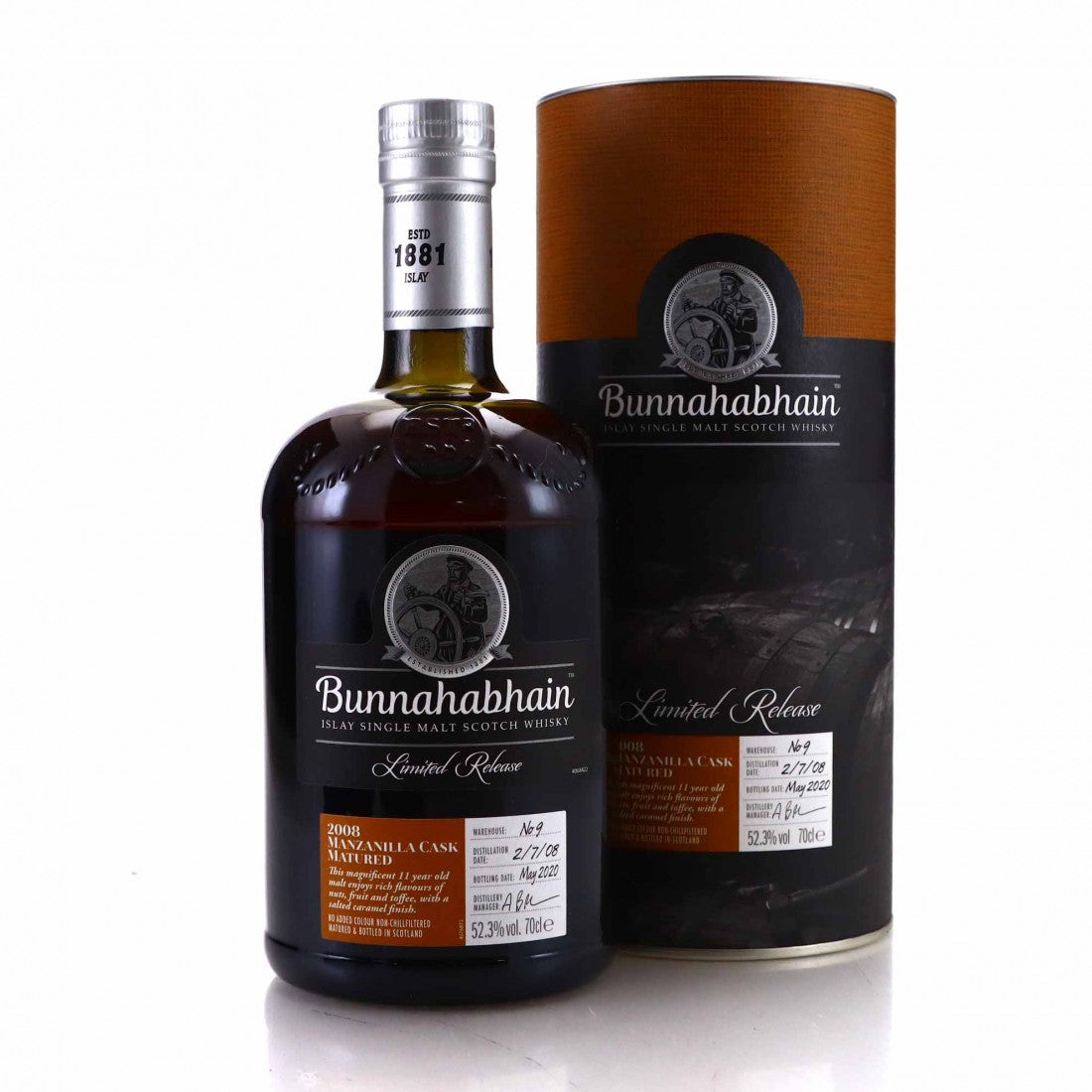 Bunnahabhain 11 Year Old 2008 Manzanilla Cask Single Malt Scotch Whisky product bottle