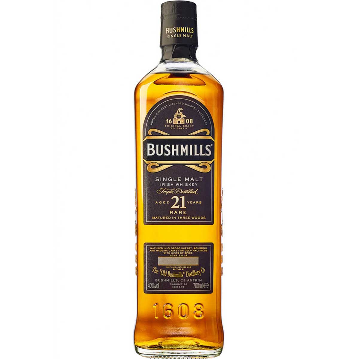 Bushmills 21 Year Old Three Woods Single Malt Irish Whiskey product bottle