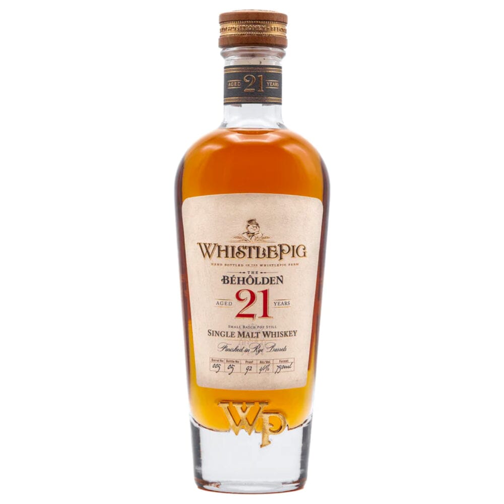 WhistlePig The Beholden 21 Year Single Malt Whiskey product bottle