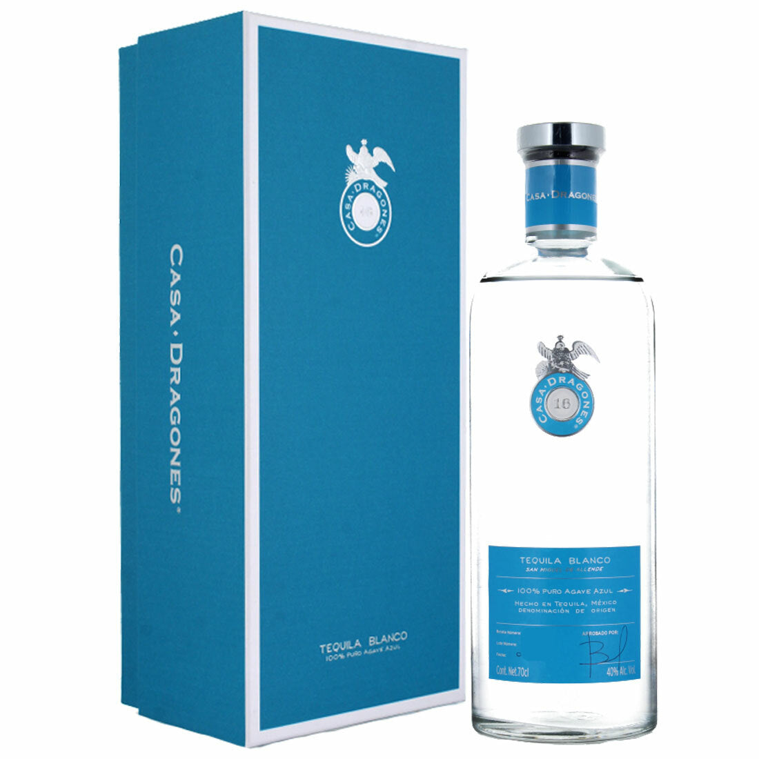 Casa Dragones – Blanco Tequila with Presentation Box – Pure Blue Agave Silver Tequila – 70cl product bottle