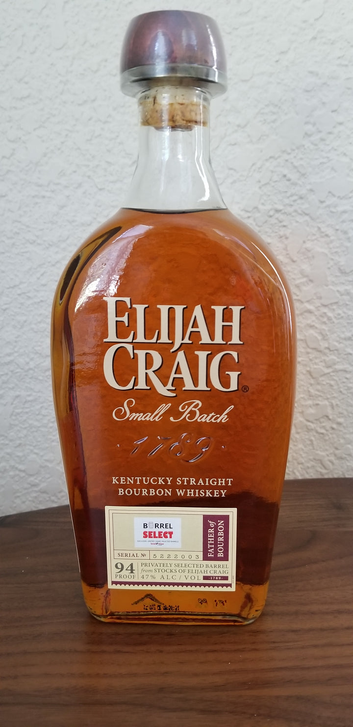 Elijah Craig Bourbon 94 Proof Barrel Select product bottle