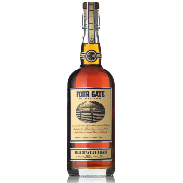 Four Gate Split Stave By Kelvin Batch 4 Bourbon Whiskey product bottle