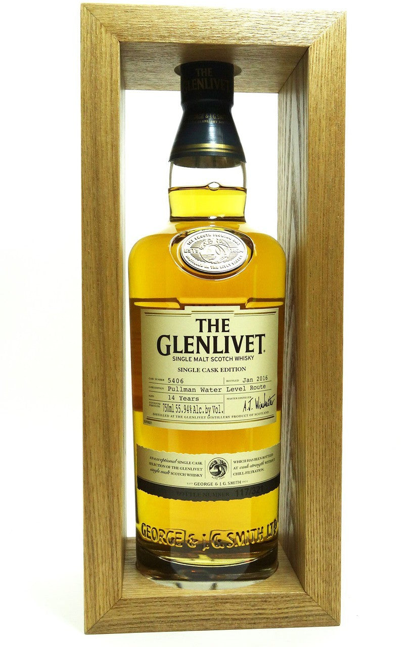 The Glenlivet Single Cask Pullman Water Level Route Single Malt Scotch Whisky product bottle