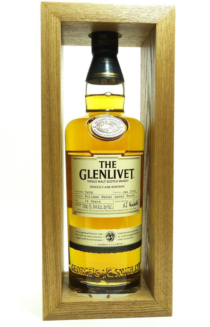 The Glenlivet Single Cask Pullman Water Level Route Single Malt Scotch Whisky product bottle