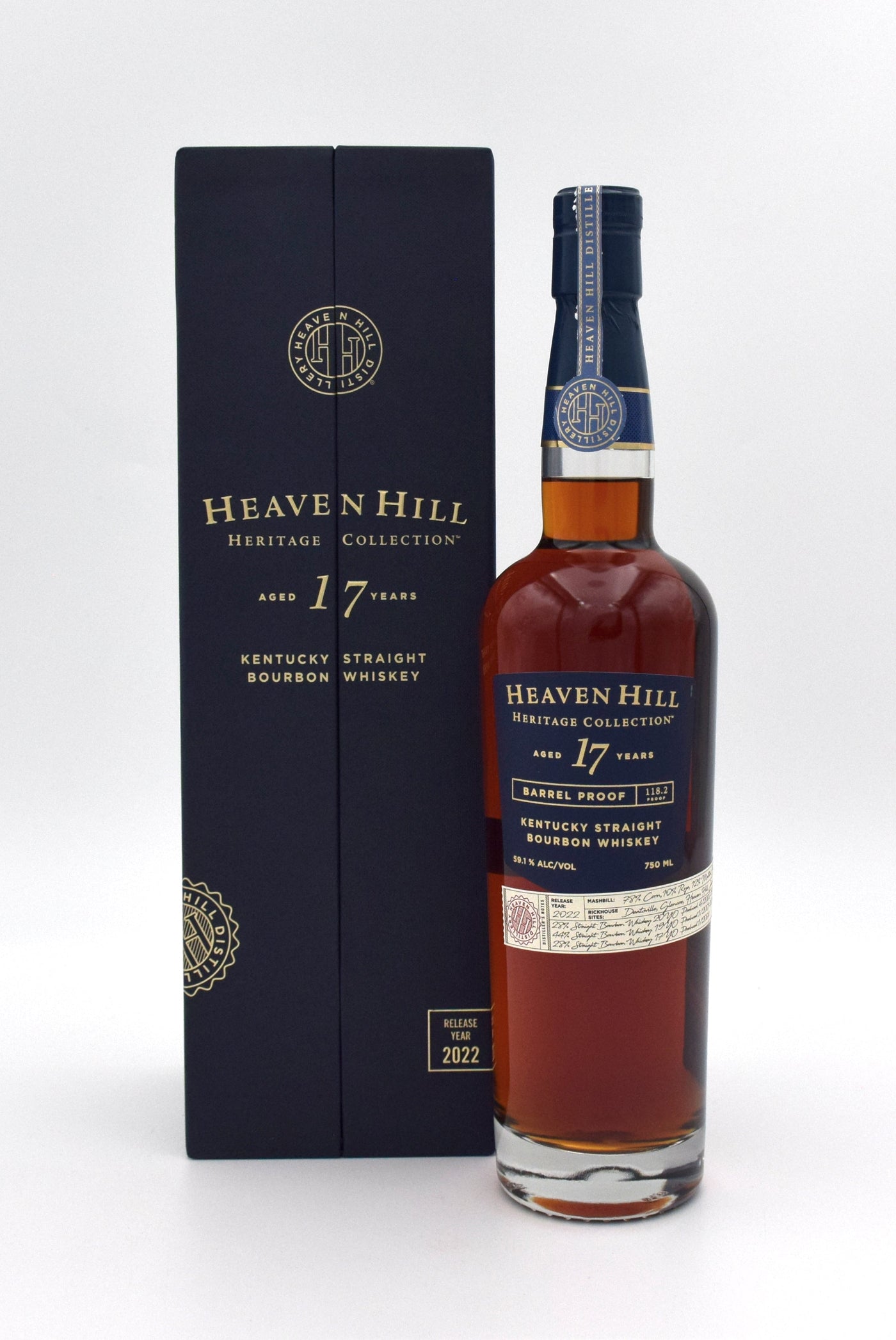 Heaven Hill Heritage Collection 17 Year Old Barrel Proof Bourbon Whiskey product bottle