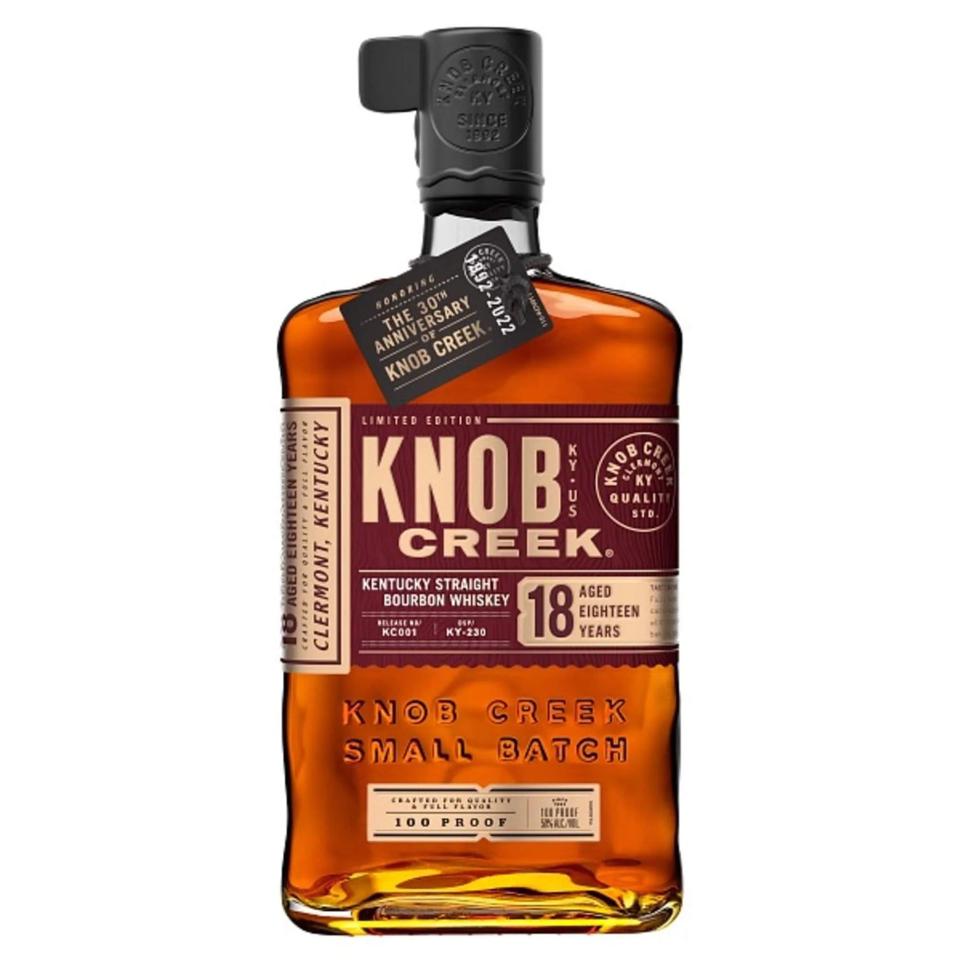Knob Creek 18 Year Old Kentucky Straight Bourbon Whiskey product bottle