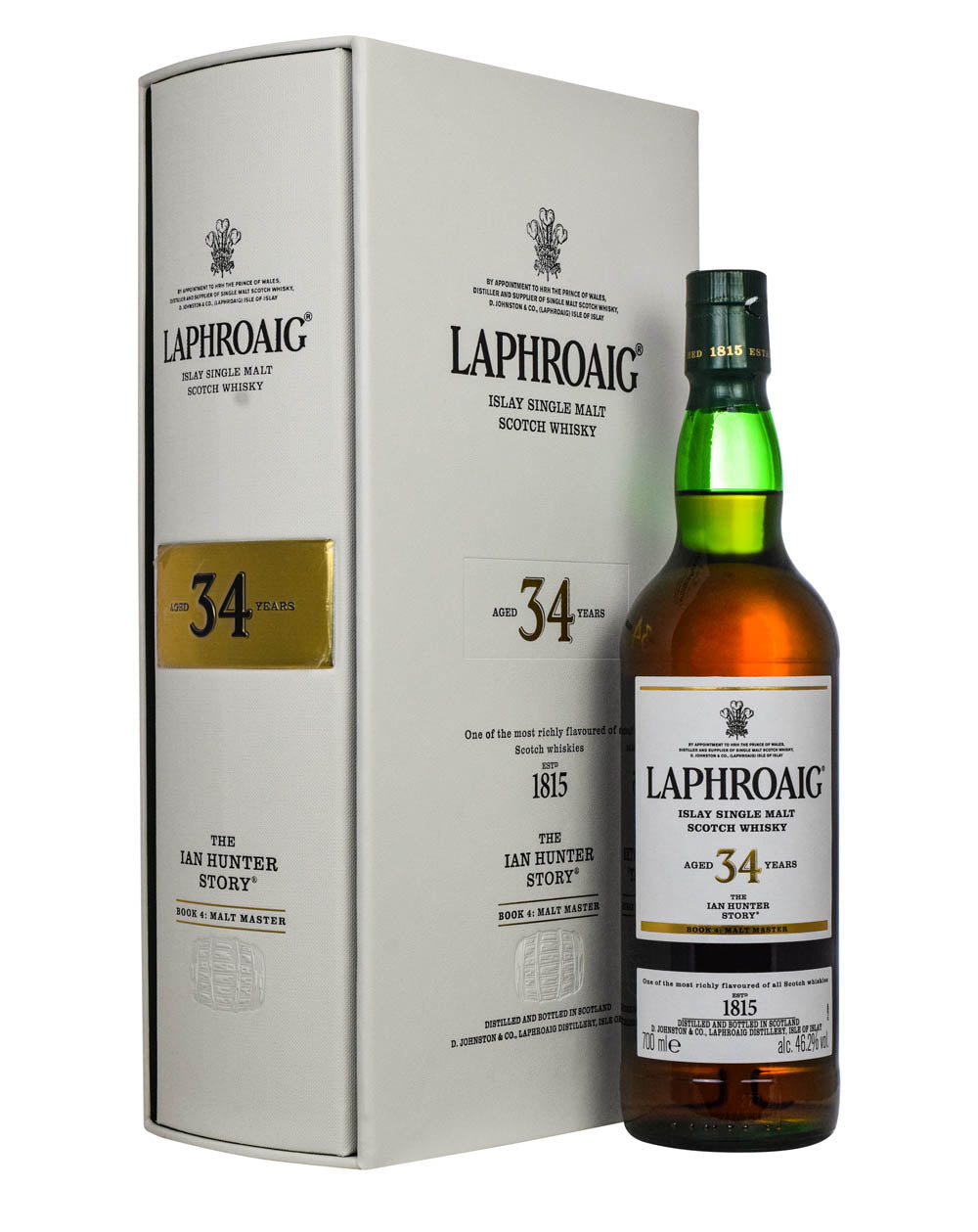 Laphroaig The Ian Hunter Story 'Book 4 Malt Master' 34 Year Old Single Malt Scotch Whisky product bottle