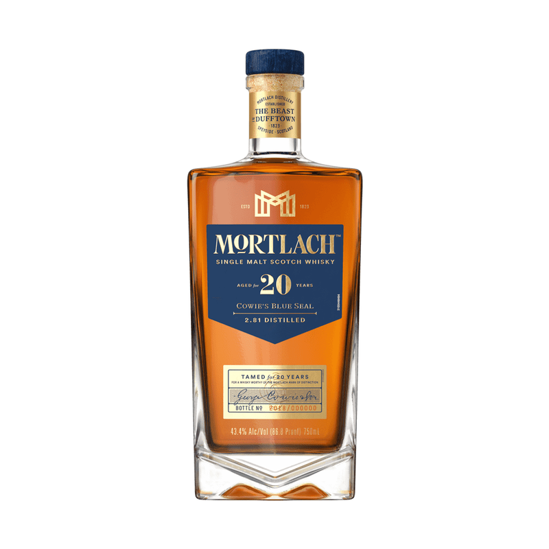 Mortlach 20 Year "Cowie's Blue Seal" Single Malt Scotch Whisky product bottle