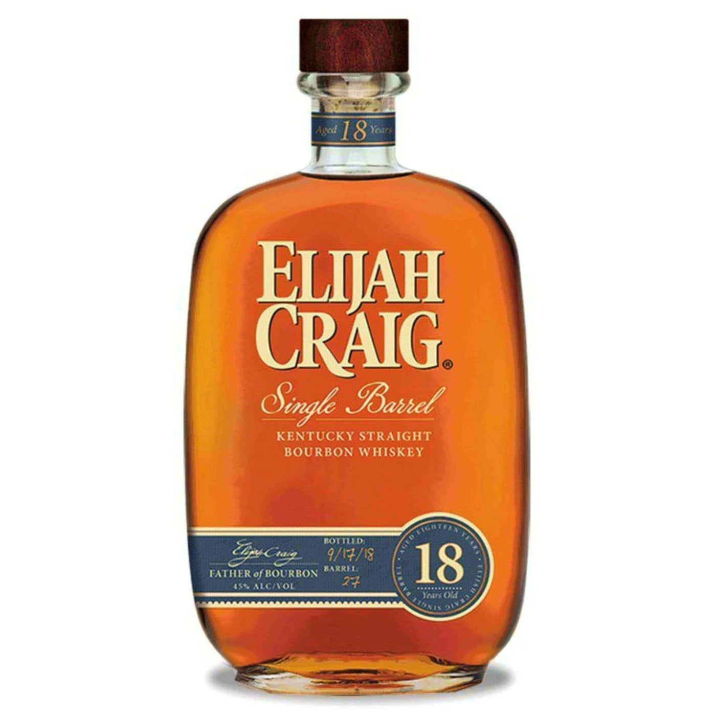 Elijah Craig Single Barrel 18 Year Old Kentucky Straight Bourbon Whiskey product bottle