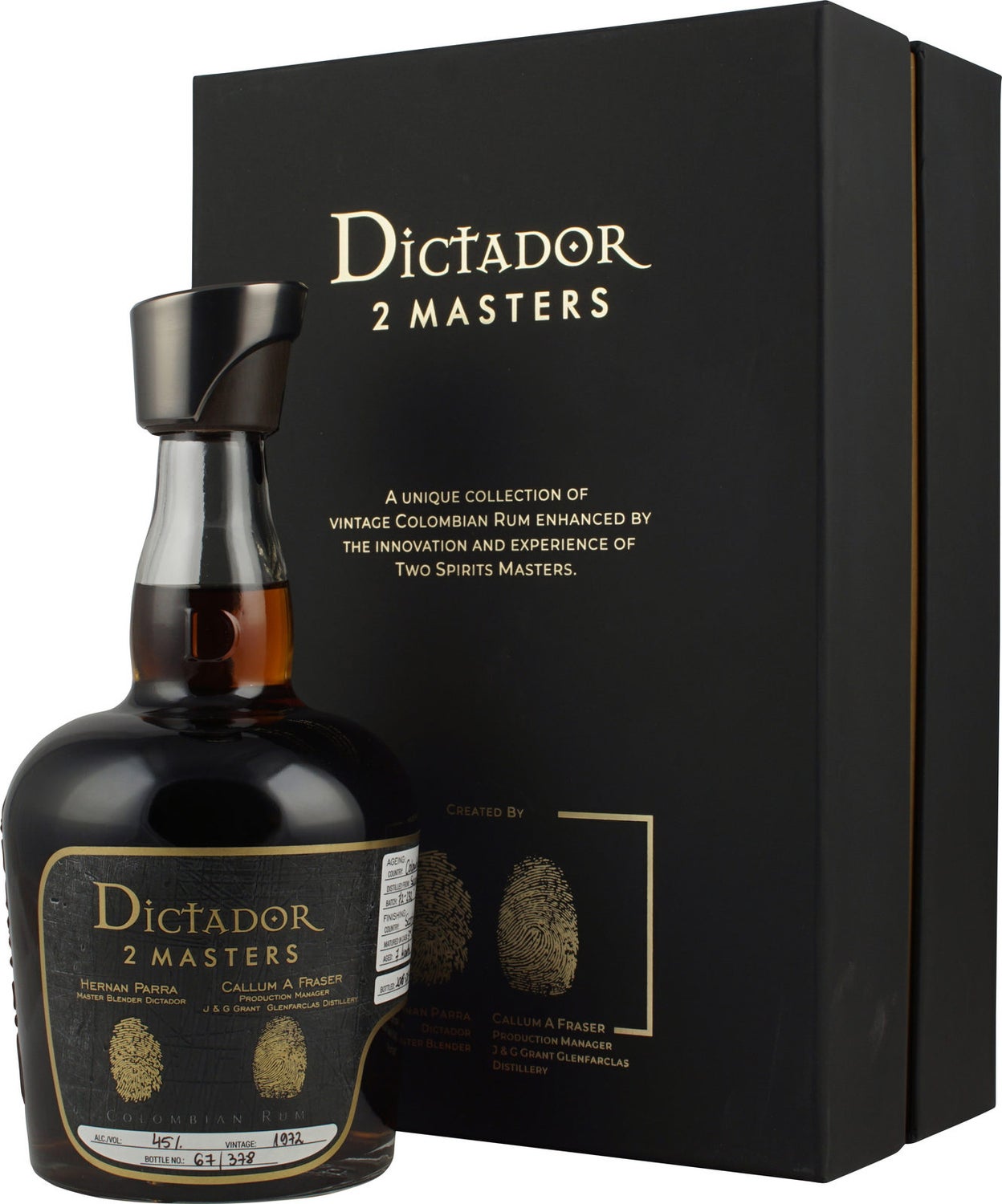 Dictador 2 Masters Glenfarclas 1972 Colombian Rum product bottle