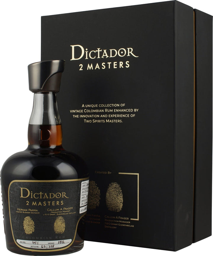 Dictador 2 Masters Glenfarclas 1972 Colombian Rum product bottle
