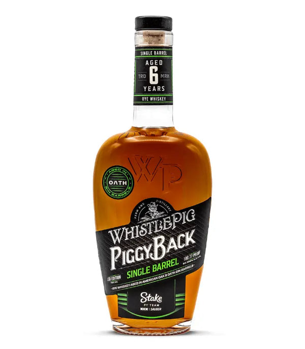 WhistlePig PiggyBack Rye: Stake F1® Team KICK Sauber Single Barrel 750mL product bottle