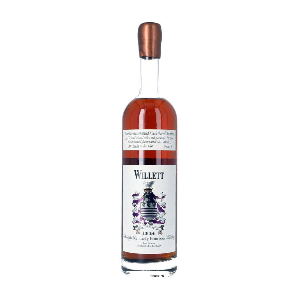 Willett Family Estate Bottled Single Barrel Bourbon Aged in White Oak Barrels for 9 Year 137.2 Proof "November Rain" product bottle