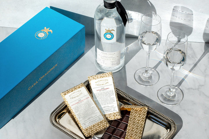 Casa Dragones Tequila Joven and Dandelion Chocolate Valentine's Day Gift Set product bottle