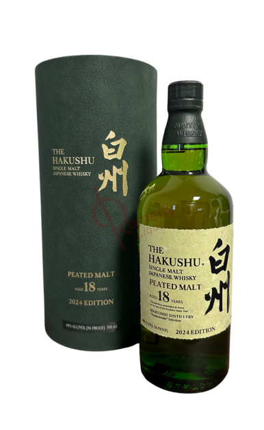 Hakushu 18 Year Old Peated Malt Japanese Whisky 2024 Edition 700mL product bottle
