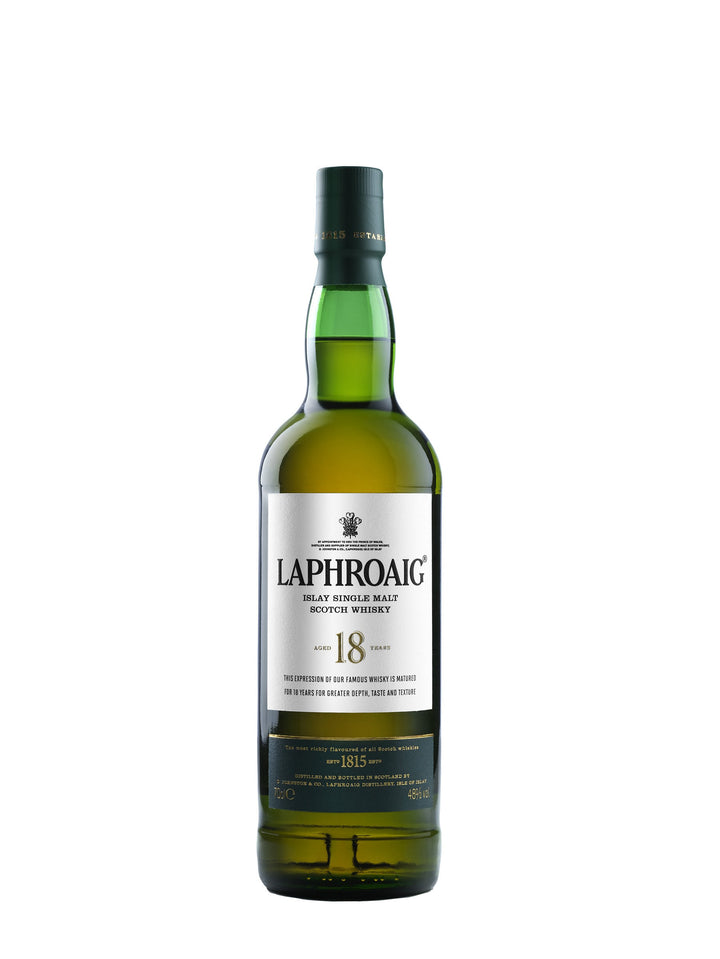 Laphroaig 18 Year Old Single Malt Scotch Whisky product bottle