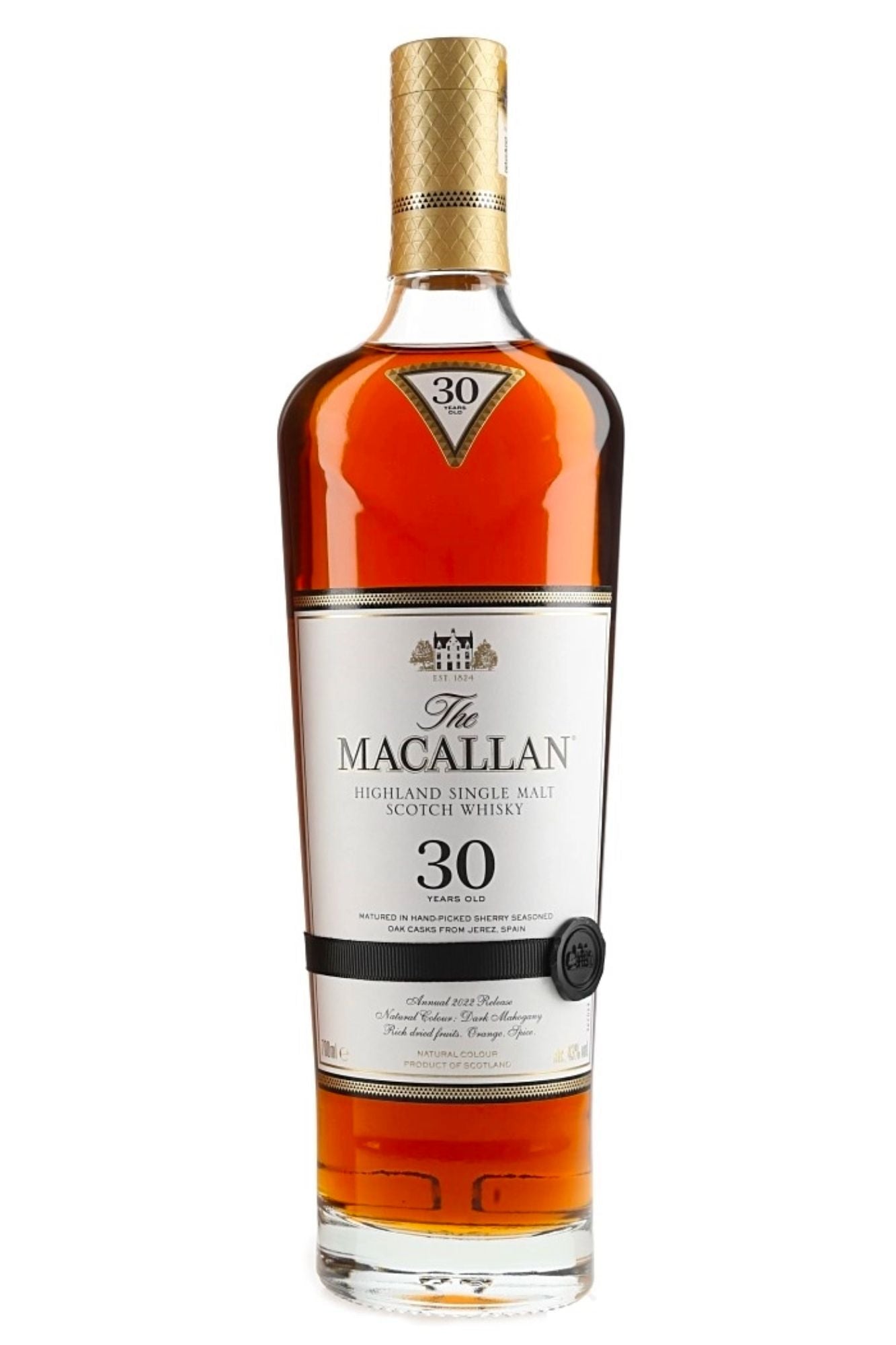 The Macallan 30 Year Old Sherry Oak Single Malt Scotch Whisky product bottle