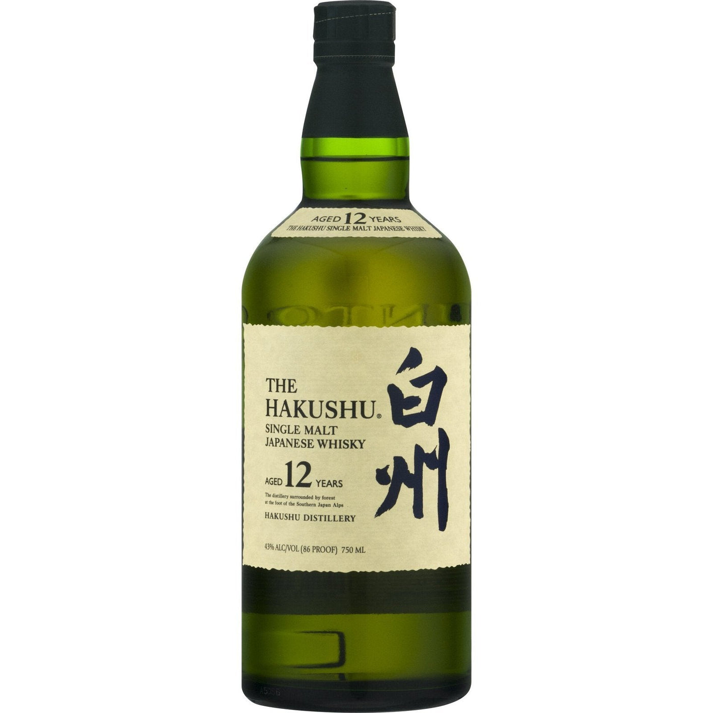 Hakushu 12 Year Old Single Malt Japanese Whisky 750 ml product bottle