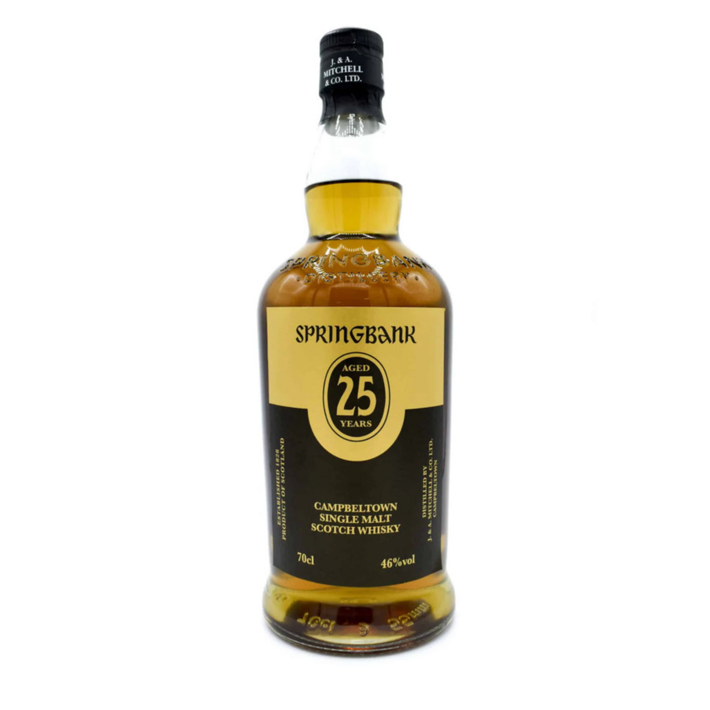 Springbank 25 Year Old Single Malt Scotch Whisky product bottle