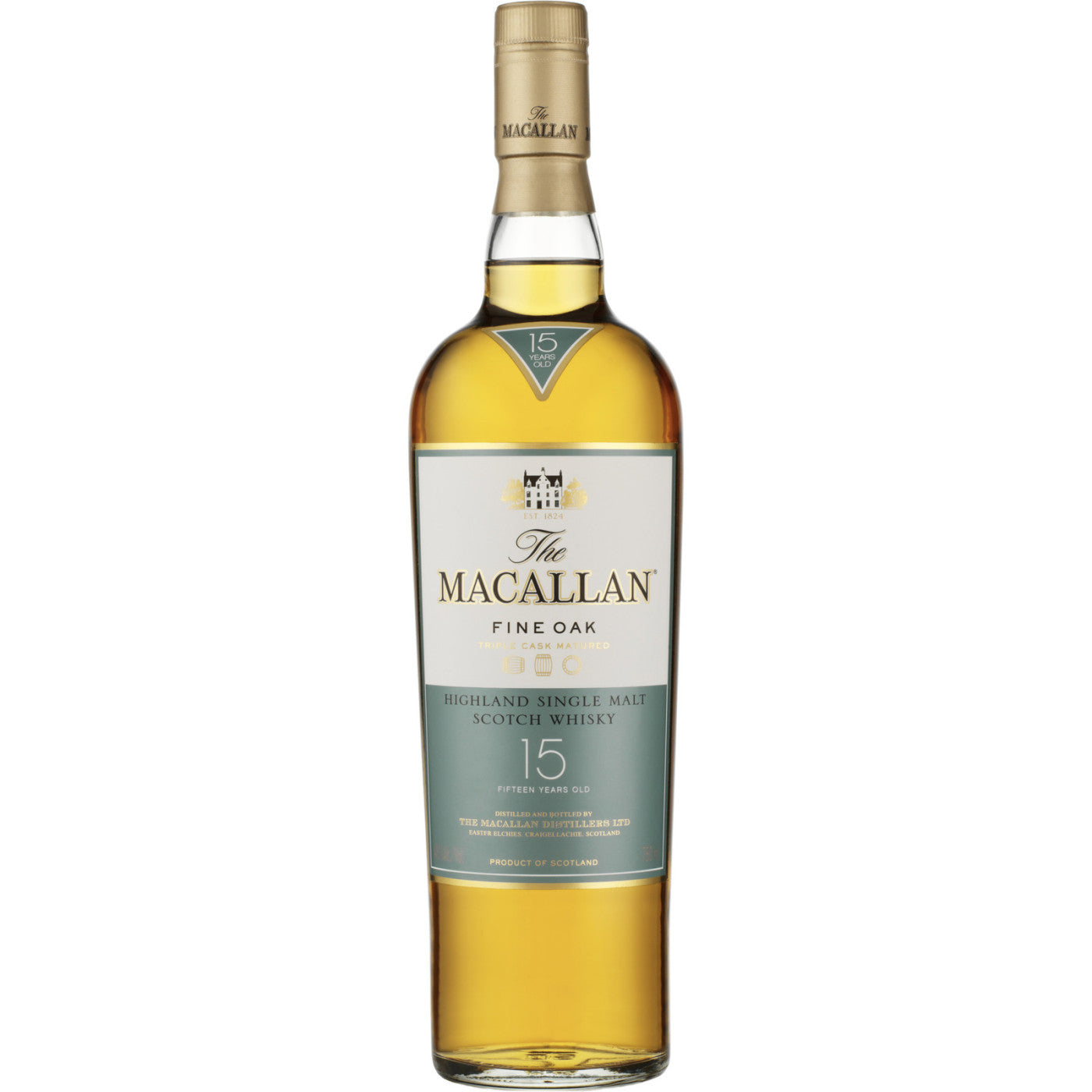 The Macallan 15 Year Old Fine Oak Scotch Single Malt Whisky product bottle