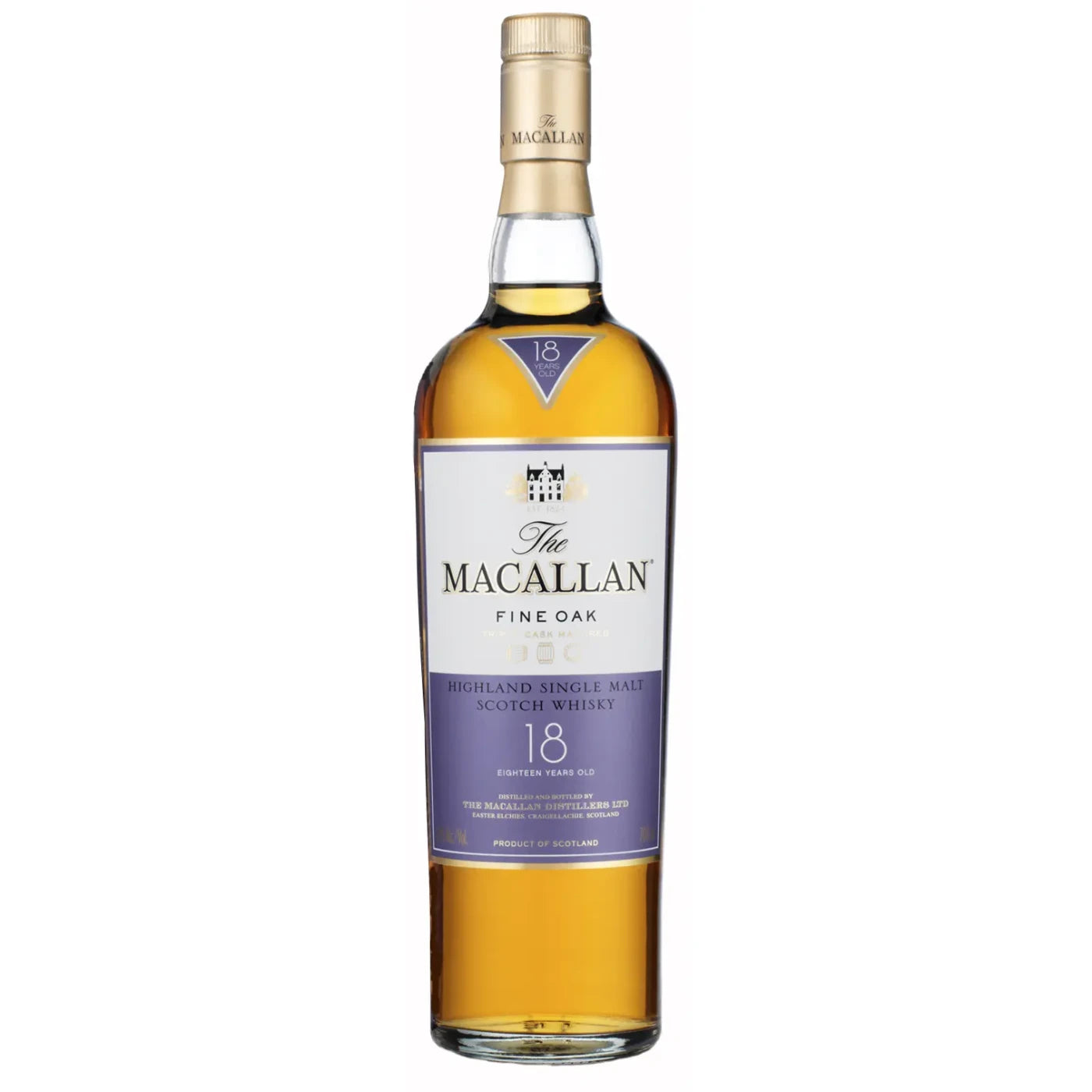 The Macallan 18 Year Old Fine Oak Scotch Single Malt Whisky product bottle