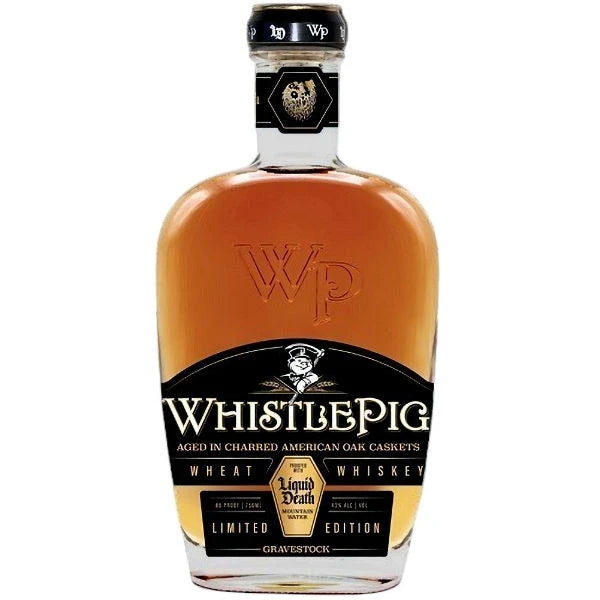 WhistlePig x Liquid Death Gravestock Wheat Whiskey Limited Edition product bottle