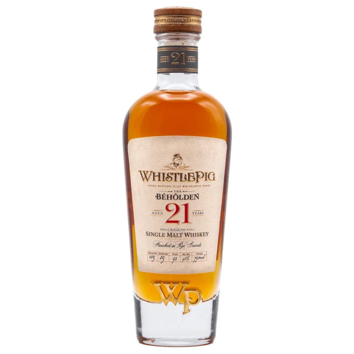 WhistlePig The Beholden 21 Year Single Malt Whiskey